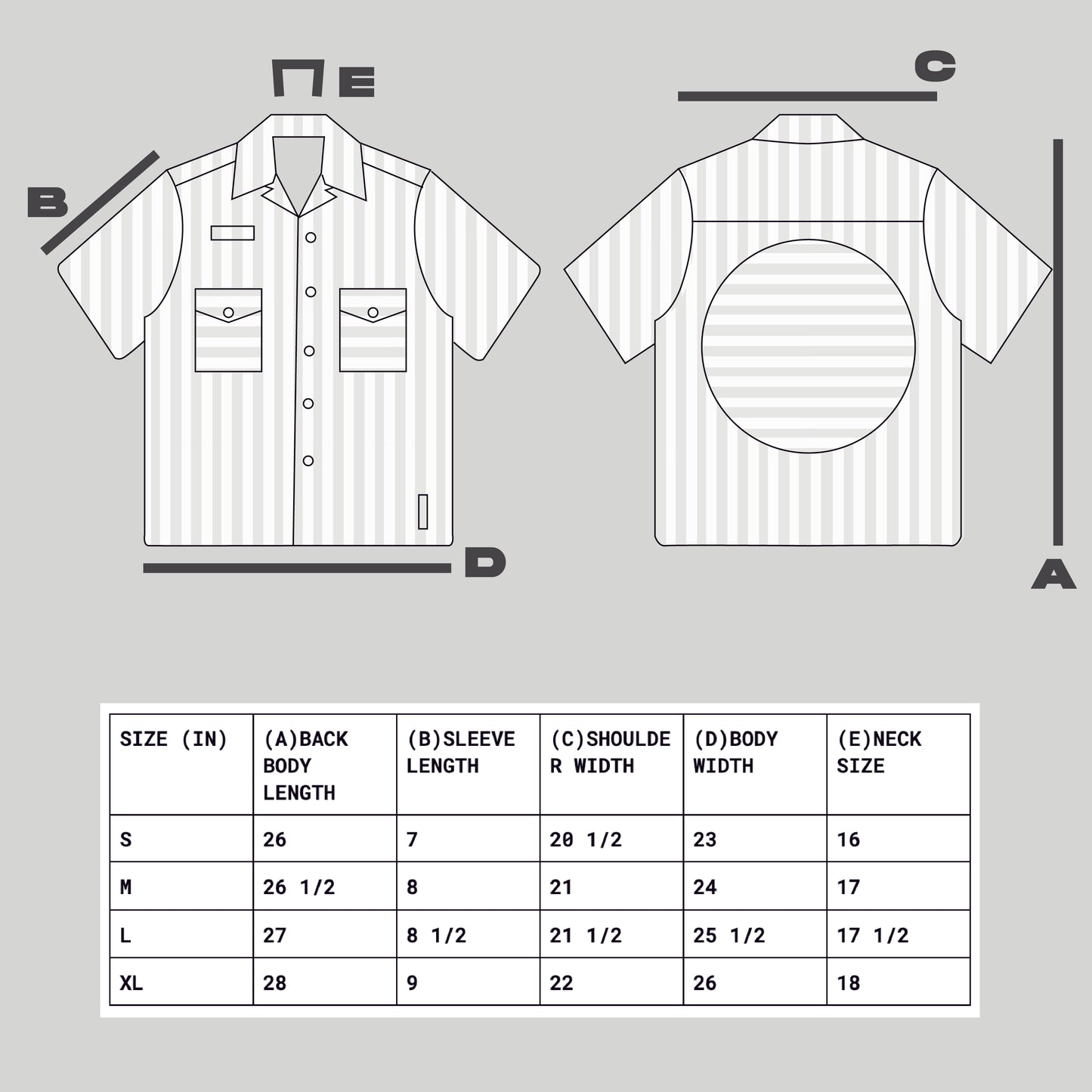 Striped Button Up (GREY)